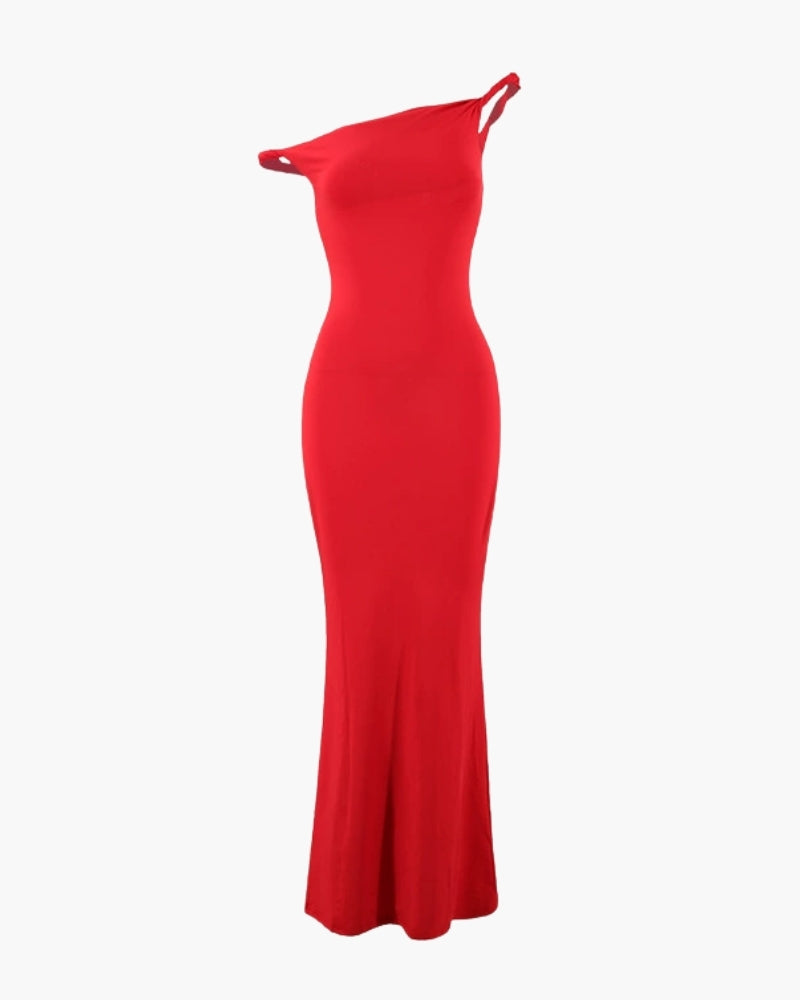 One-Shoulder Bodycon Long Dress - Image 6