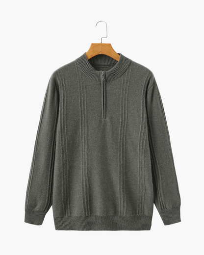100% Cashmere Ribbed Half Zip - Image 17
