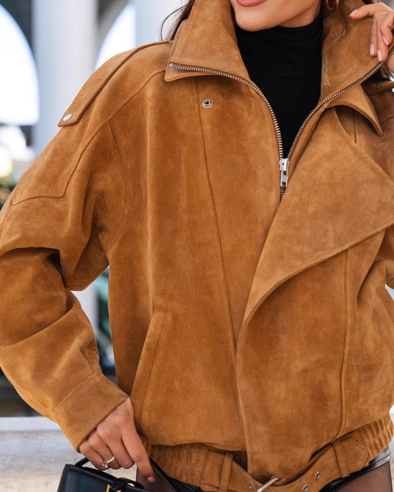 Vintage Suede Drape Jacket - Image 6