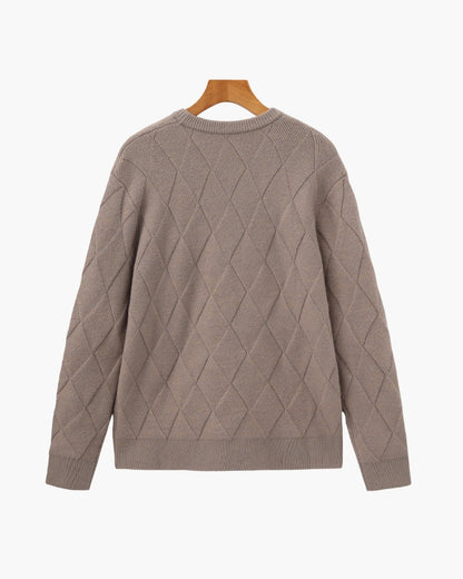 Diamond Knit Crewneck Sweater - Image 10