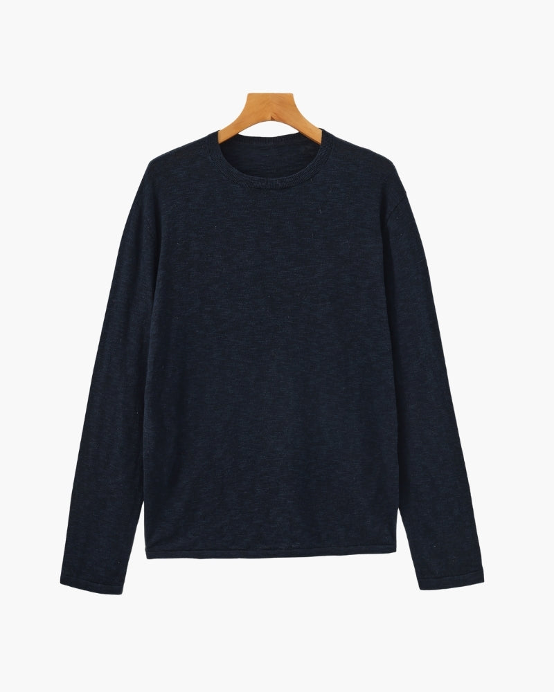 Linen Cotton Essential Crewneck - Image 3