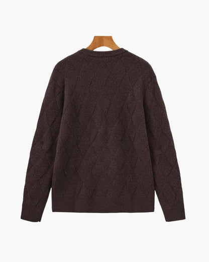 Diamond Knit Crewneck Sweater - Image 17
