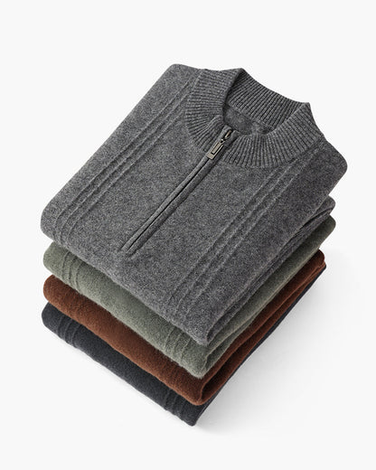 100% Cashmere Ribbed Half Zip - Image 16