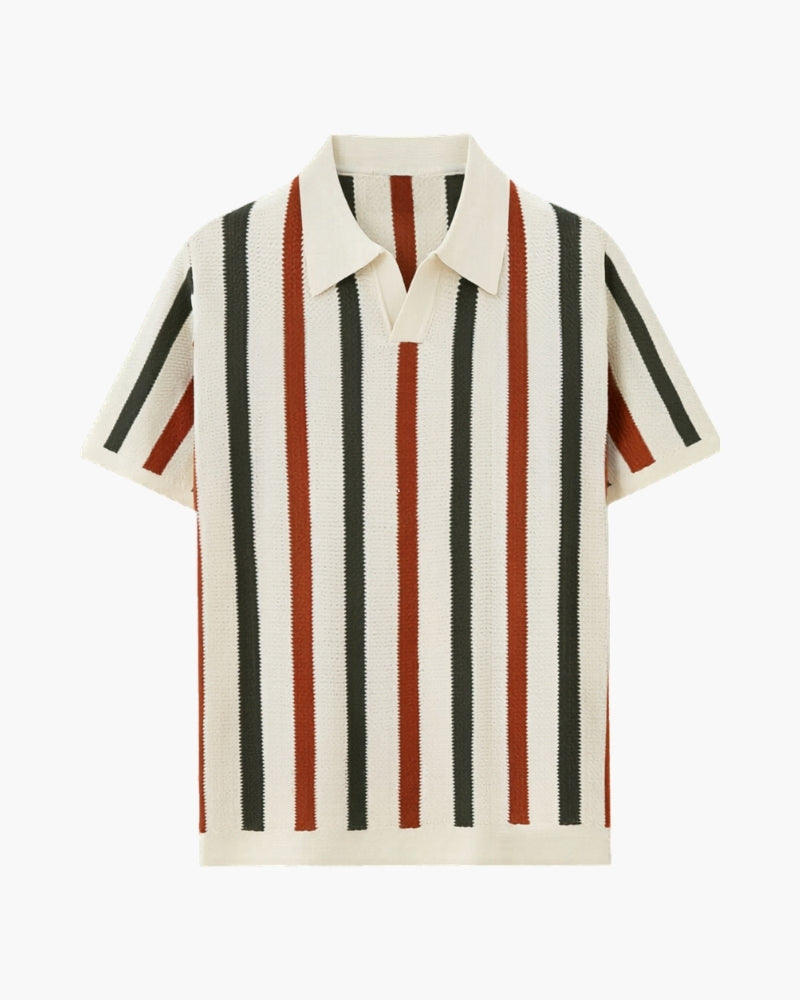 Resort Knit Stripe Polo - Image 1
