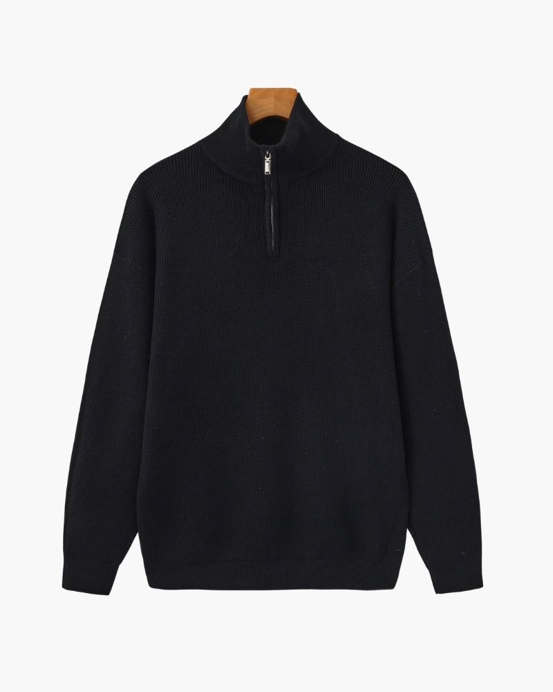Refined Half-Zip Knit Pullover - Image 1