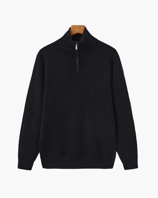 Refined Half-Zip Knit Pullover - Image 1