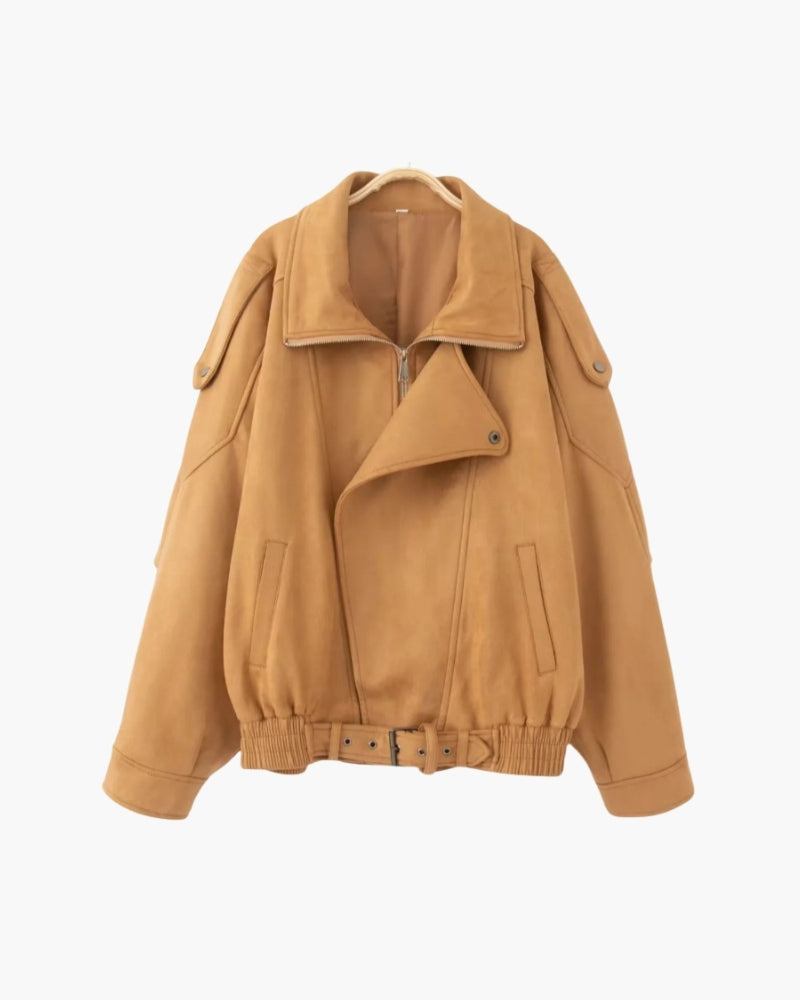 Vintage Suede Drape Jacket - Image 2
