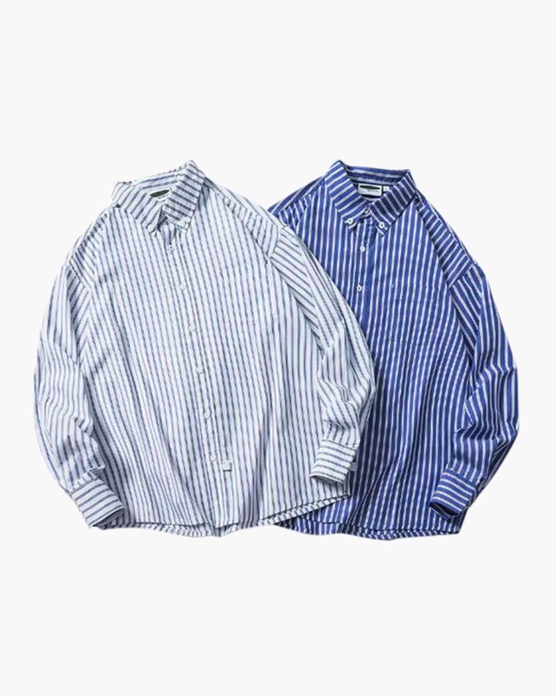 Oversized Striped Shirt - Image 1