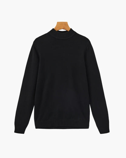 Essential Ribbed Mock Neck Sweater - Image 1