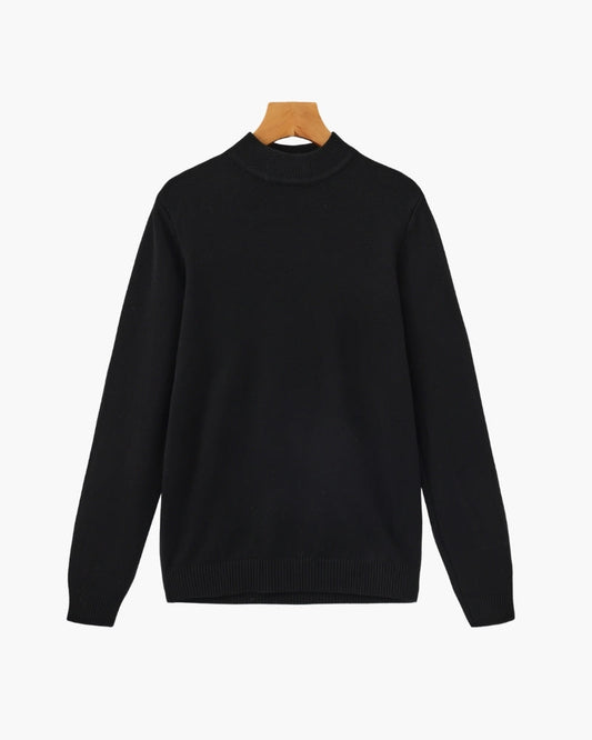 Essential Ribbed Mock Neck Sweater - Image 1