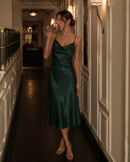 Old Money Silk Slip Dress - Image 1
