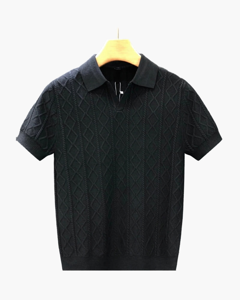 Signature Textured Knit Polo - Image 1