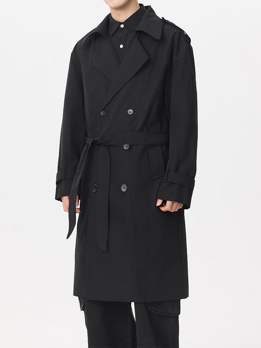Classic Double-Breasted Trench Coat - Image 1