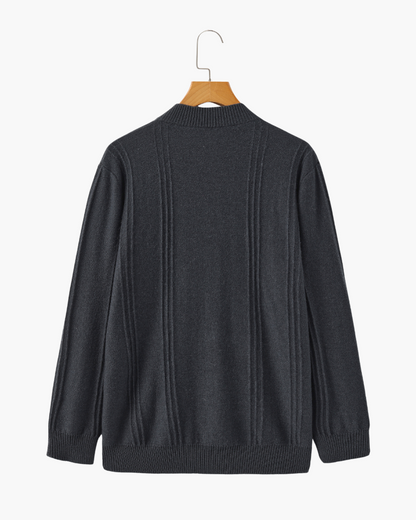 100% Cashmere Ribbed Half Zip - Image 10