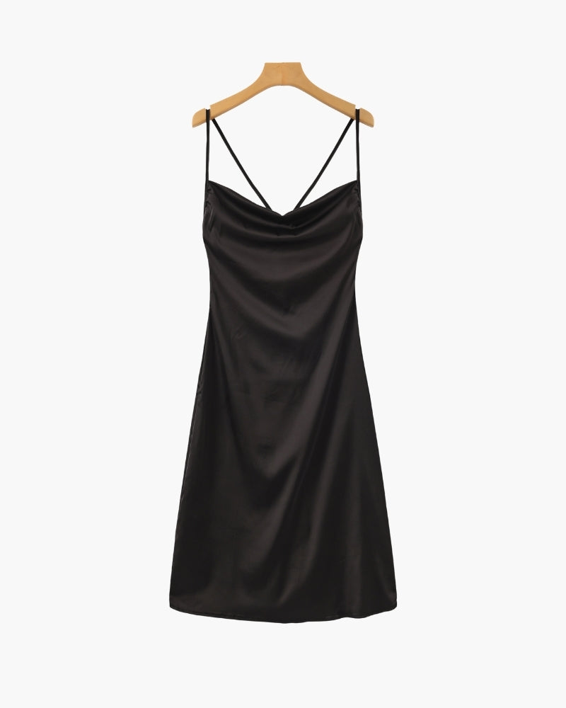 Old Money Silk Slip Dress - Image 4