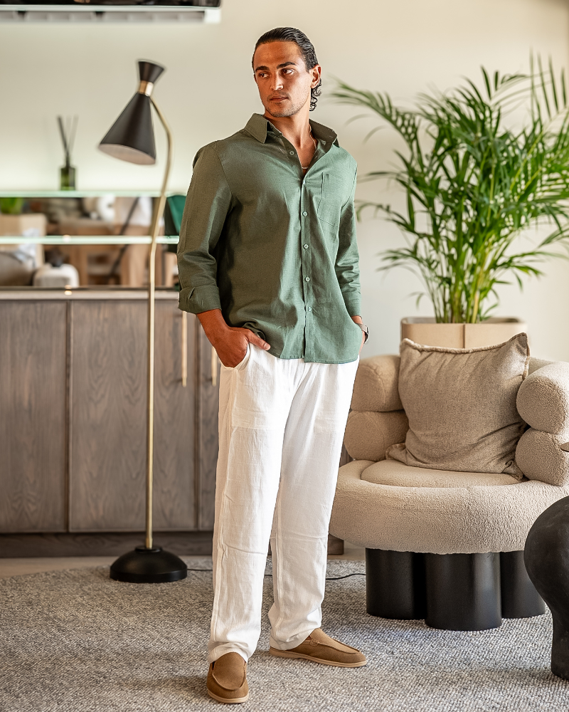 Old Money Linen Combo (Long Sleeve) - Image 1