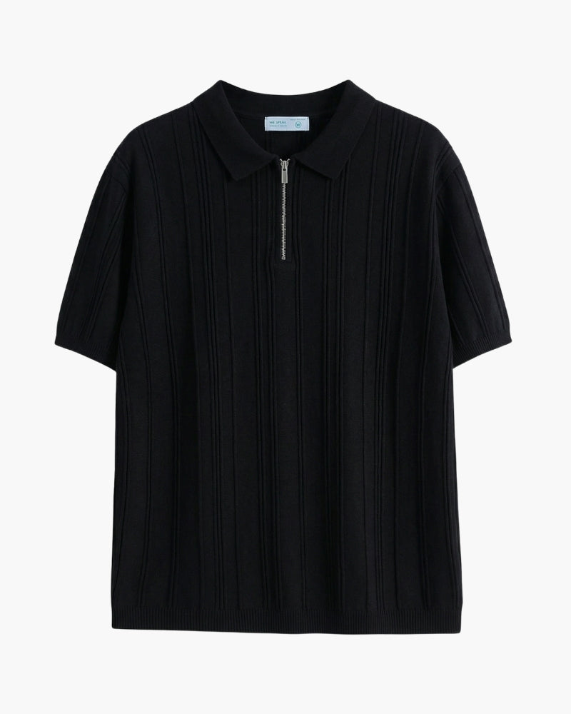 Signature Zip-Up Polo - Image 1