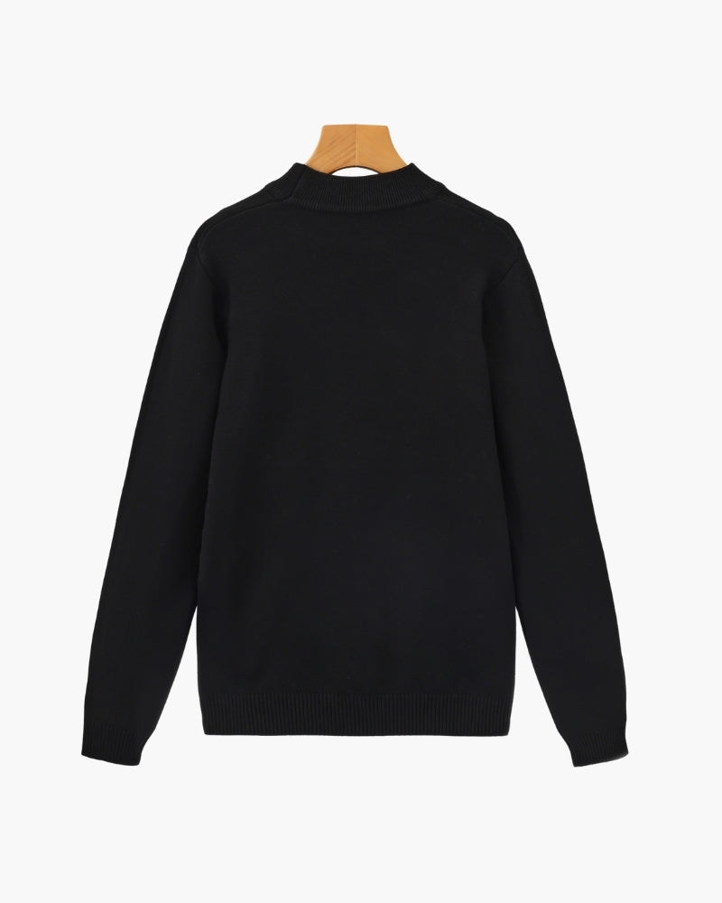 Essential Ribbed Mock Neck Sweater - Image 2
