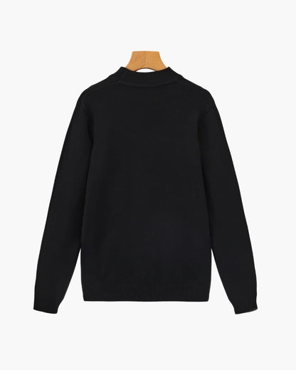 Essential Ribbed Mock Neck Sweater - Image 2