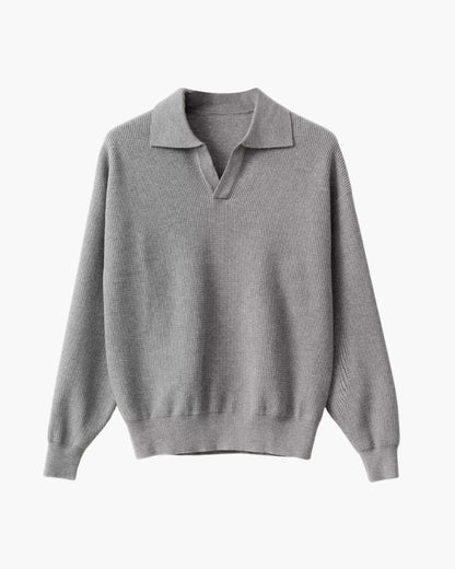 Textured Knit Polo Sweater - Image 2