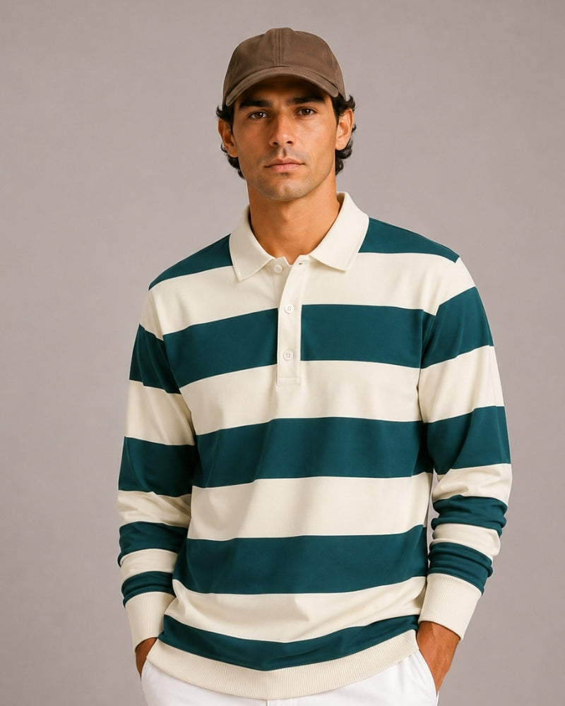 Vintage Stripe Rugby Polo - Image 11