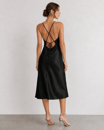 Old Money Silk Slip Dress - Image 8