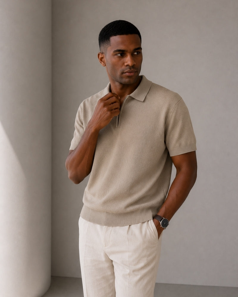 Marbella Zip Up Polo - Image 1