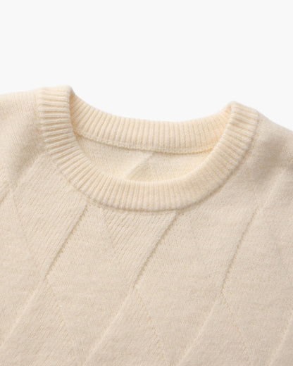Diamond Knit Crewneck Sweater - Image 3