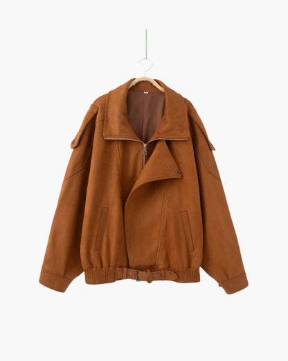 Vintage Suede Drape Jacket - Image 1