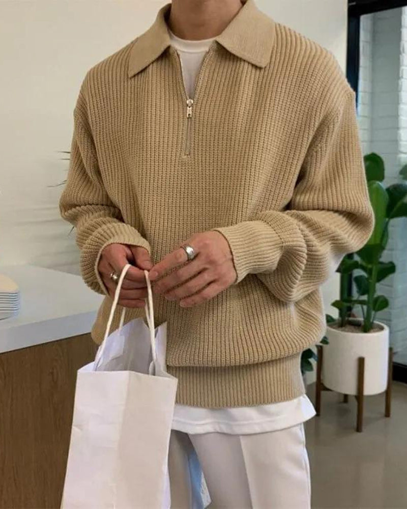 Cesare Half Zip Sweater - Image 9