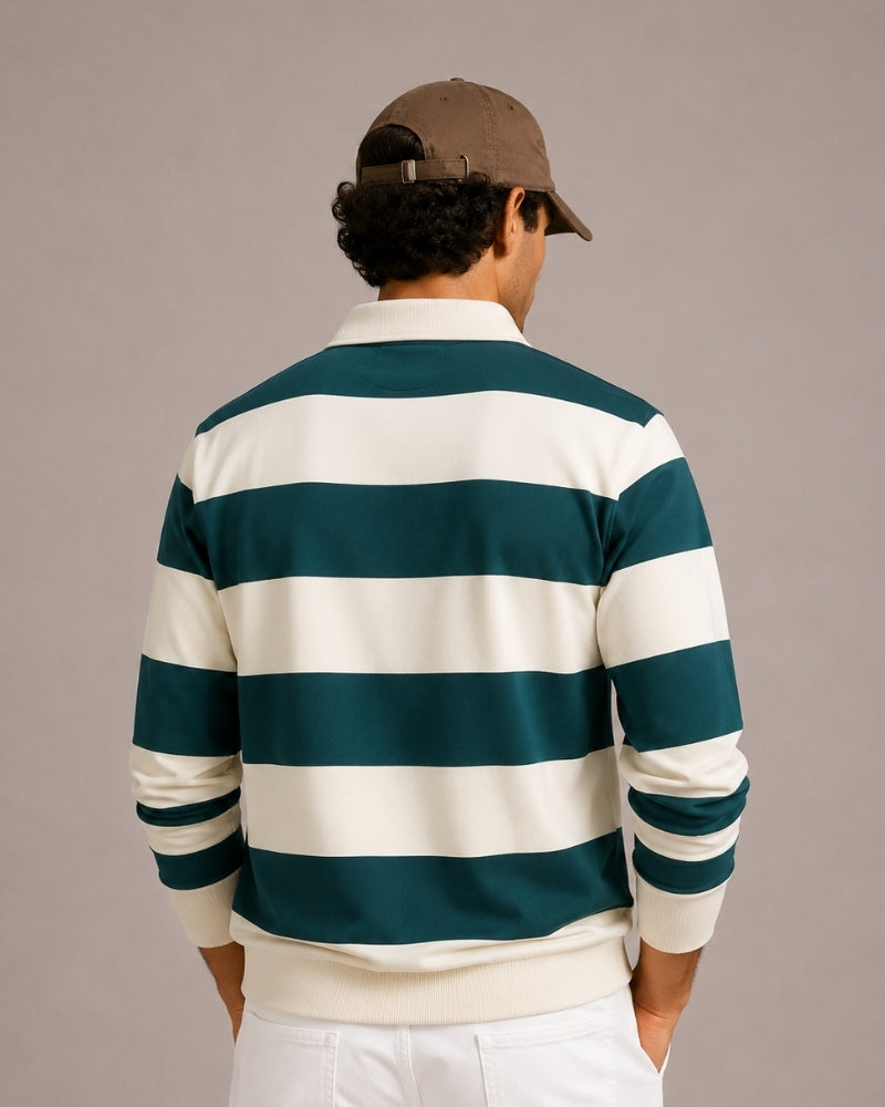 Vintage Stripe Rugby Polo - Image 12