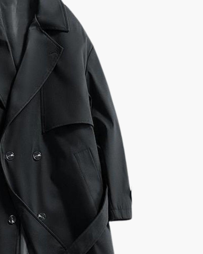 Classic Double-Breasted Trench Coat - Image 4