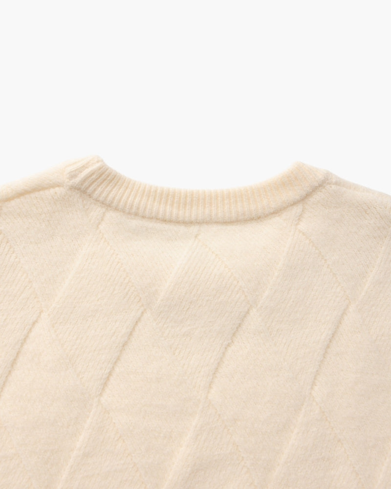 Diamond Knit Crewneck Sweater - Image 4