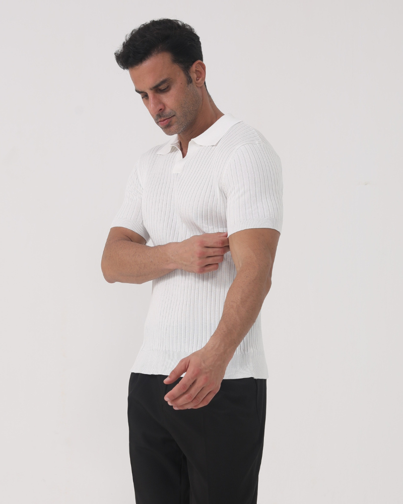 Florence - Ribbed Cotton Polo - Image 2