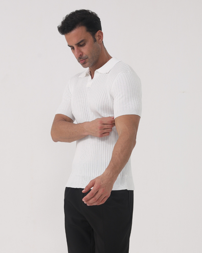 Florence - Ribbed Cotton Polo - Image 2