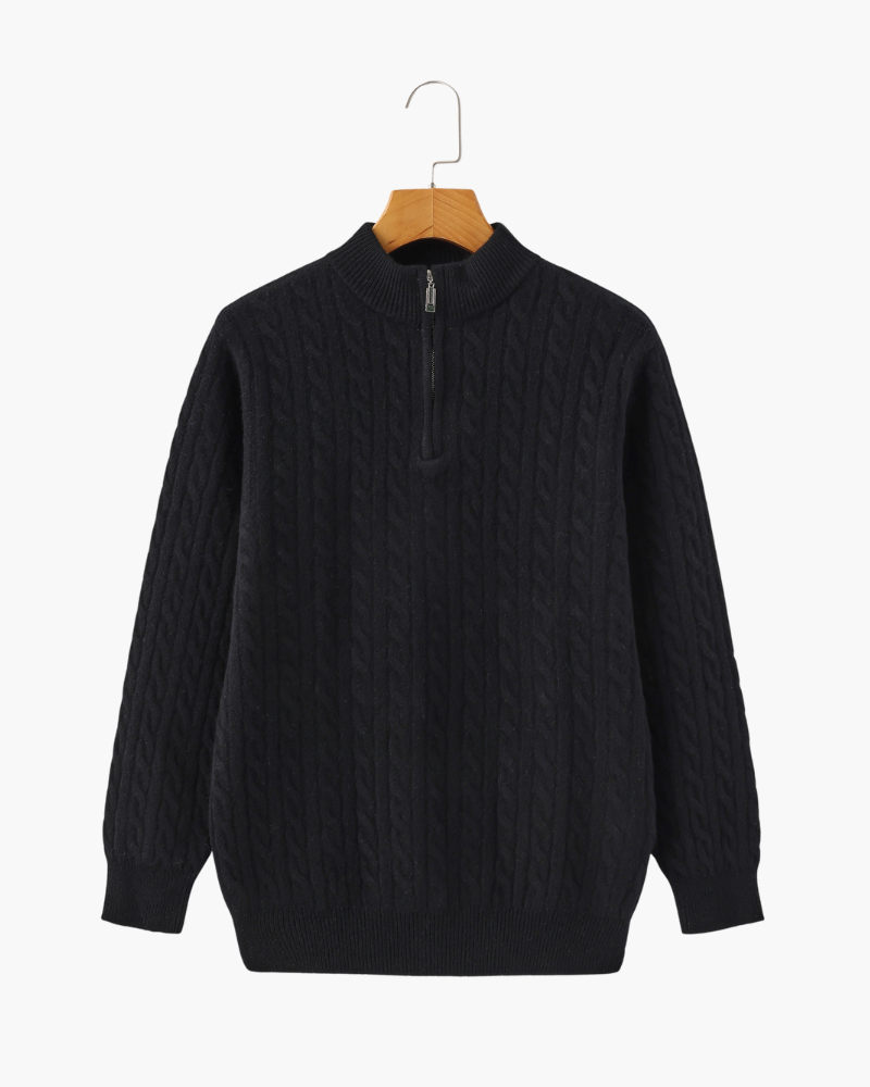 100% Cashmere Woven Half Zip - Image 17