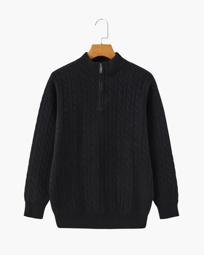 100% Cashmere Woven Half Zip - Image 17