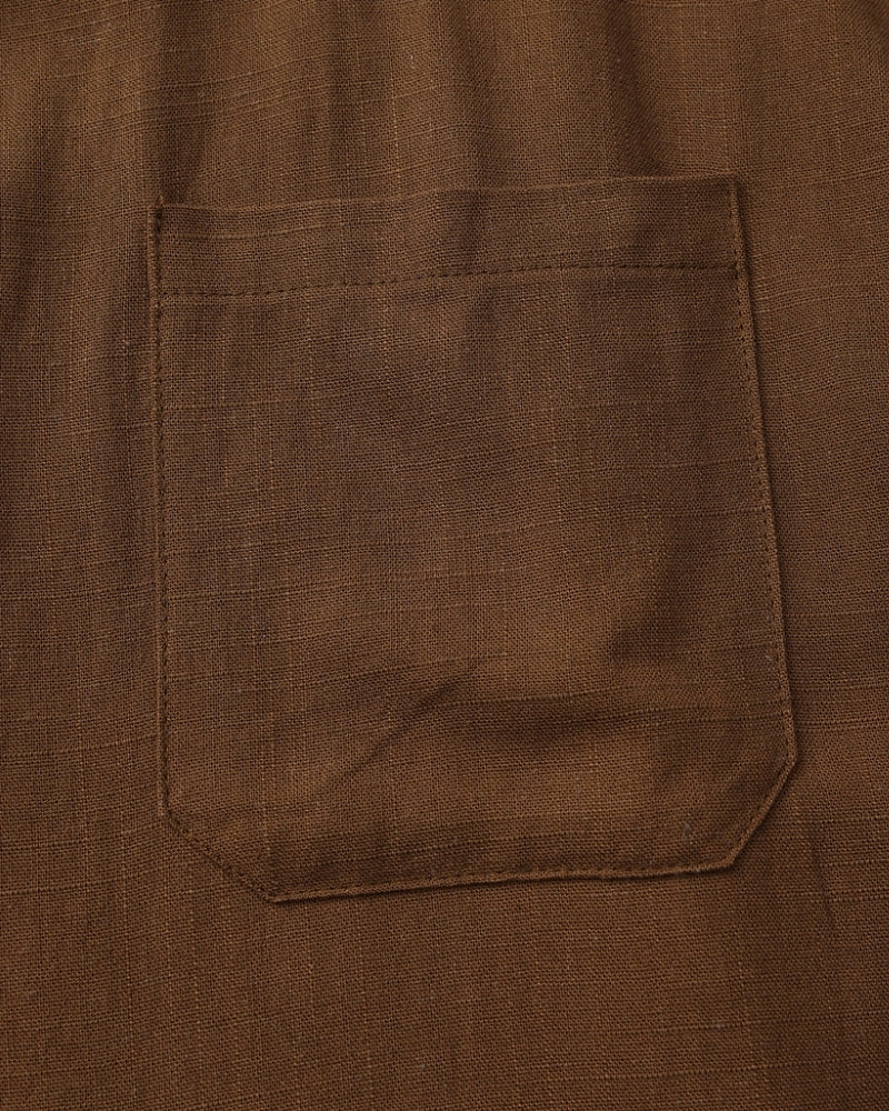 Men’s Mandarin Collar Shirt – Relaxed Fit Textured Cotton Shirt - Image 8