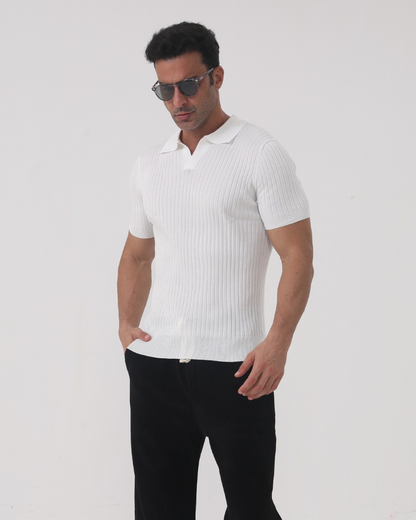 Florence - Ribbed Cotton Polo - Image 4