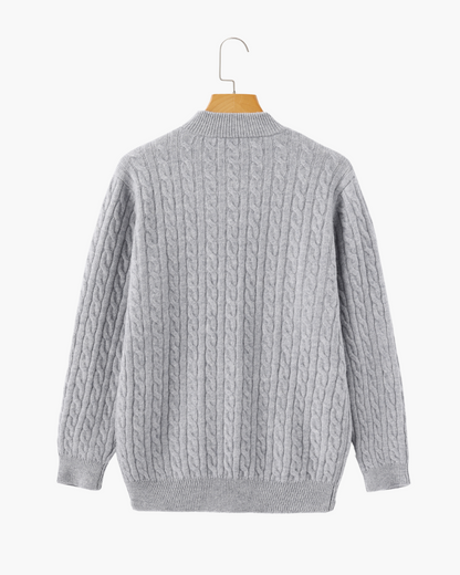 100% Cashmere Woven Half Zip - Image 9