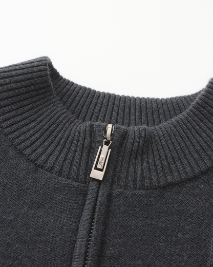 100% Cashmere Ribbed Half Zip - Image 11