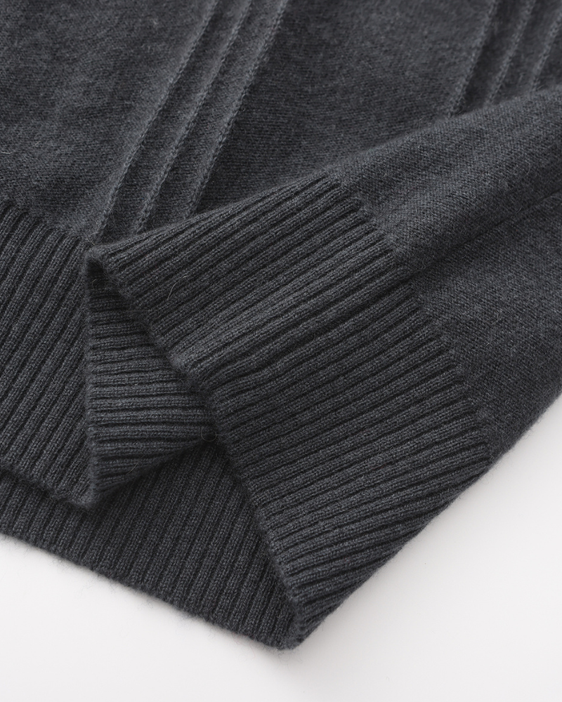 100% Cashmere Ribbed Half Zip - Image 12