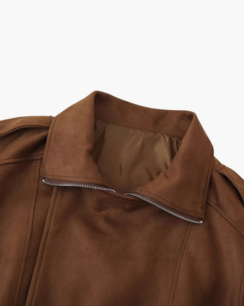 Vintage Suede Drape Jacket - Image 9