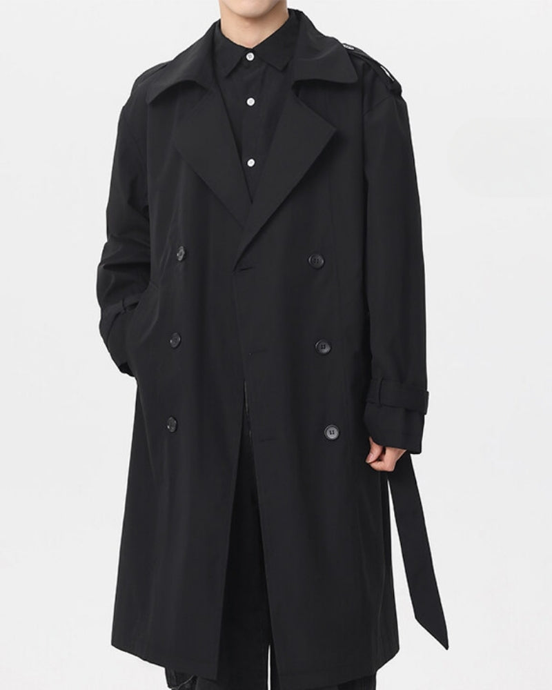 Classic Double-Breasted Trench Coat - Image 3