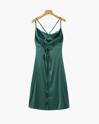 Old Money Silk Slip Dress - Image 5