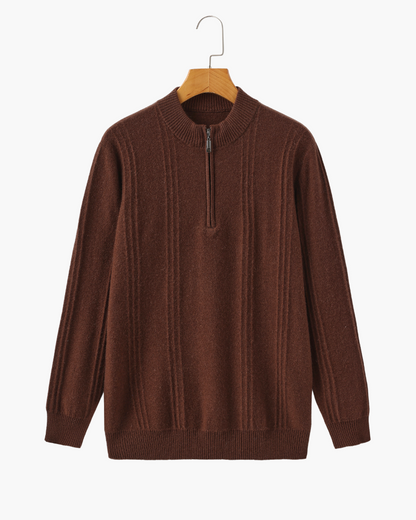 100% Cashmere Ribbed Half Zip - Image 14
