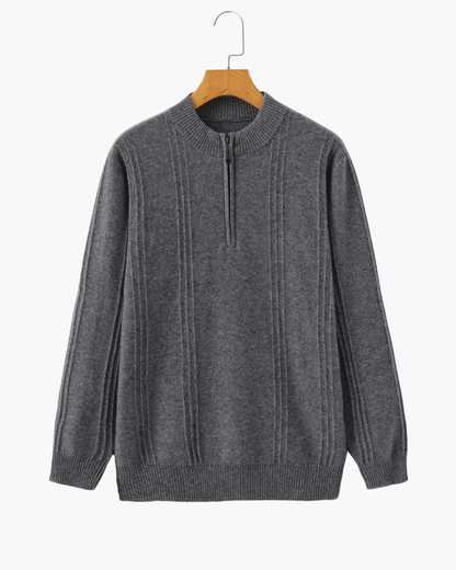100% Cashmere Ribbed Half Zip - Image 15