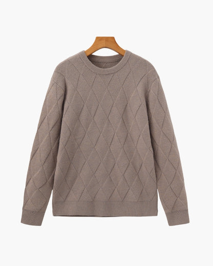 Diamond Knit Crewneck Sweater - Image 9
