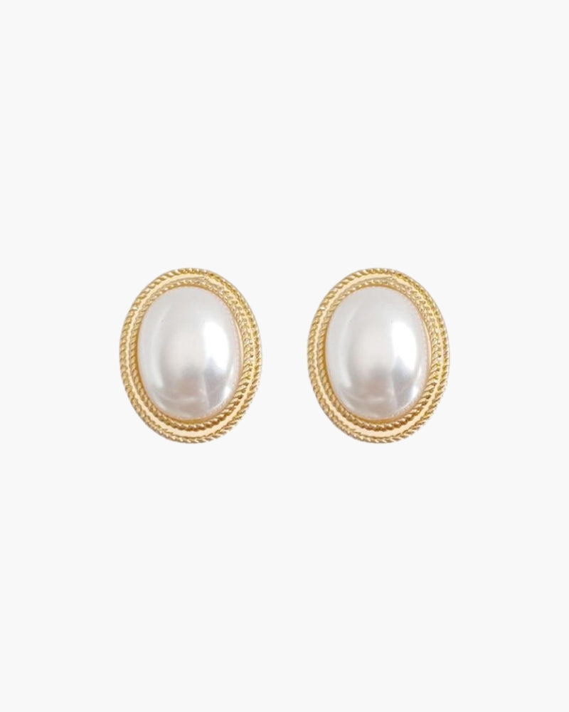 Radiance Oval Pearl Studs - Image 1