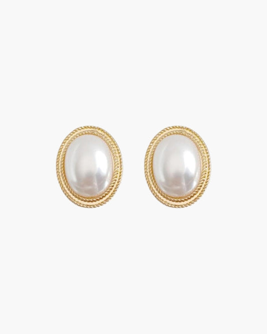 Radiance Oval Pearl Studs - Image 1